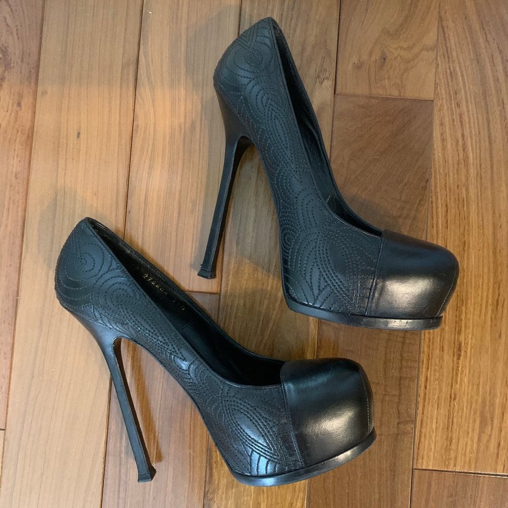 YSL Platform Geometric Pumps
